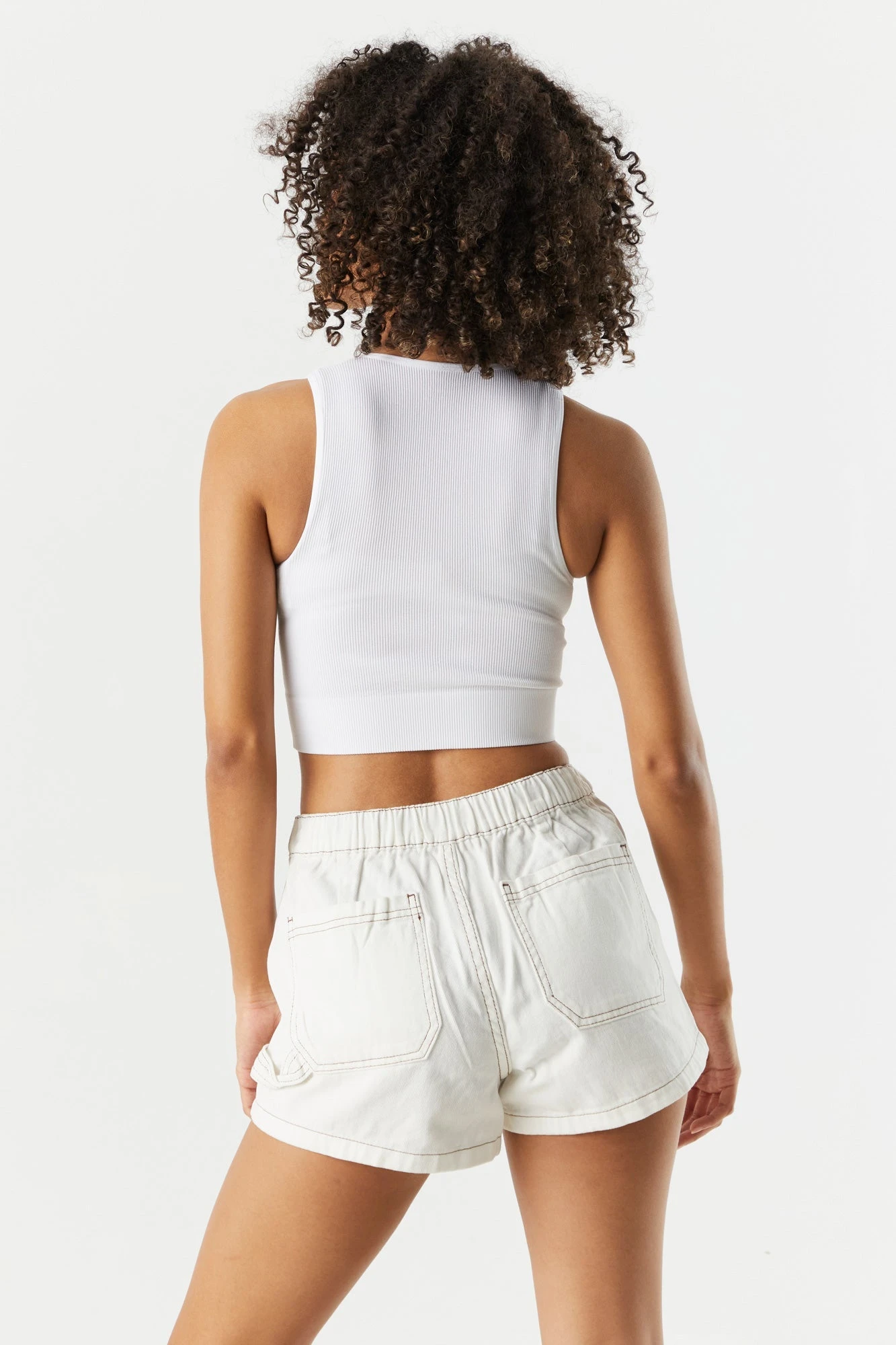 High Rise Denim Carpenter Short 2 High Rise Denim Carpenter Short - Image 2