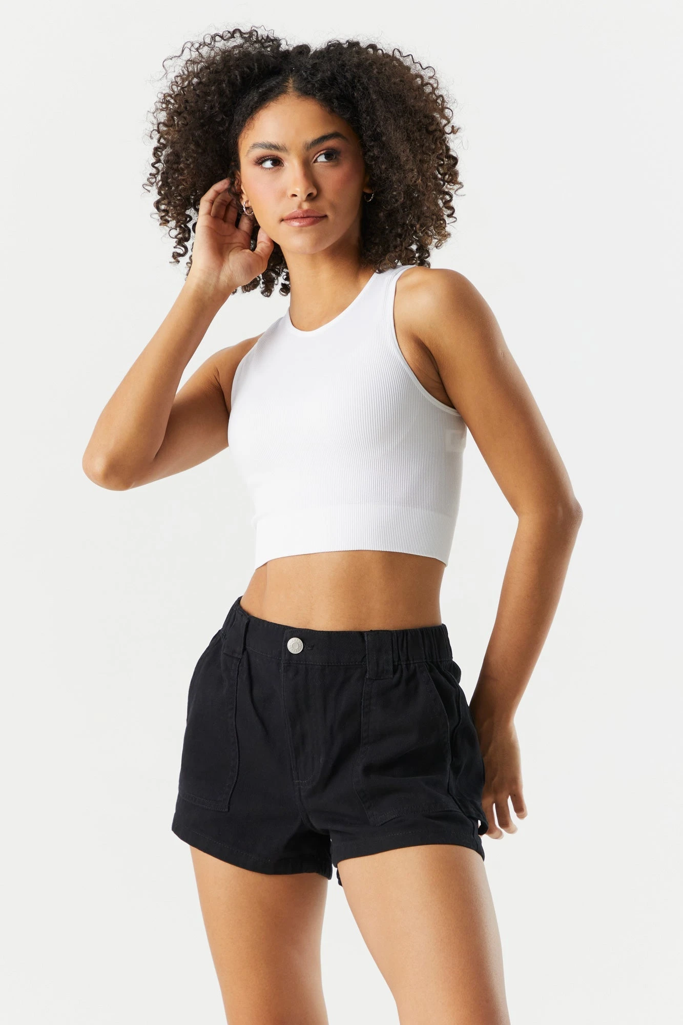 High Rise Denim Carpenter Short 7 High Rise Denim Carpenter Short - Image 7