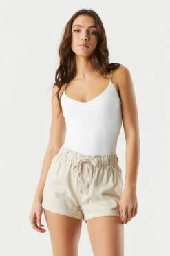 Linen Drawstring Short -Deals Drape & Denim Store 053465532001 24 3