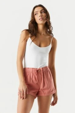 Linen Drawstring Short -Deals Drape & Denim Store 053465532001 87 3
