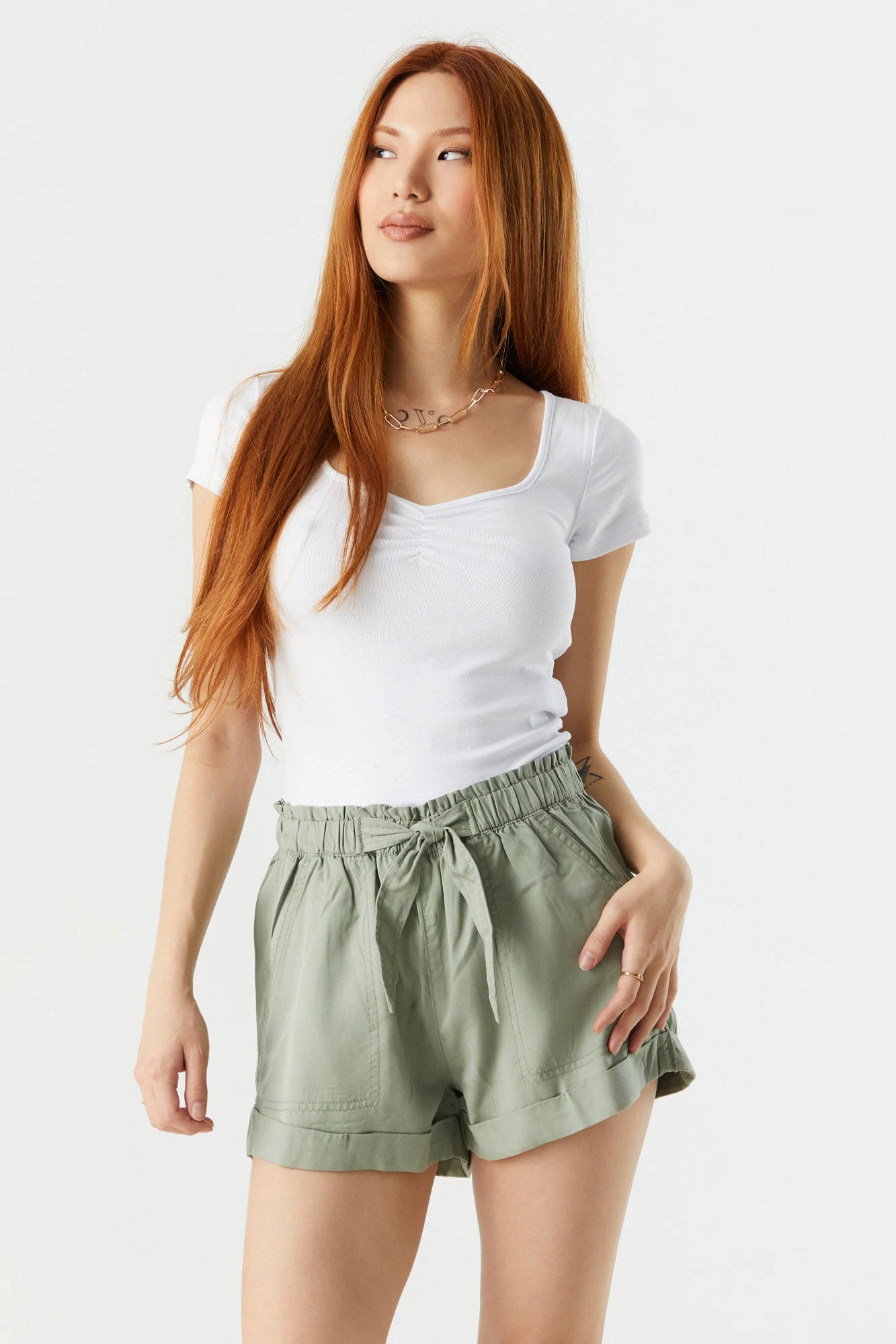 Self Tie Paperbag Short 1 Self Tie Paperbag Short