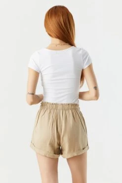 Self Tie Paperbag Short 34 Self Tie Paperbag Short -Deals Drape & Denim Store 053465532317 90 1 1