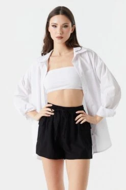 High-Rise Cargo Short -Deals Drape & Denim Store 053465533431 01 3