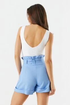 High Rise Belted Paperbag Short 19 High Rise Belted Paperbag Short -Deals Drape & Denim Store 053465533441 40 1 1