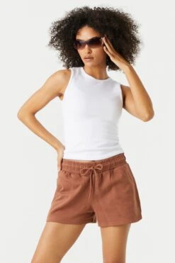 High Rise Fleece Short