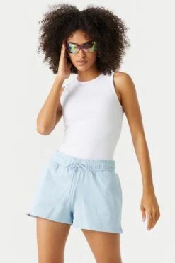 High Rise Fleece Short -Deals Drape & Denim Store 053658925865 45