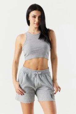 Fleece Motorcycle Graphic Short