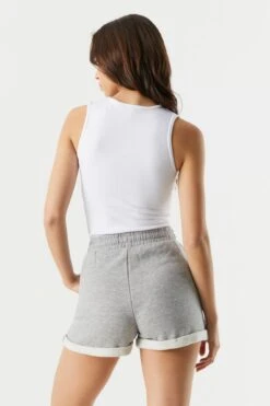 Basic Fleece Rolled Short -Deals Drape & Denim Store 053665665808 04 1 1