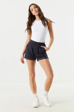 Basic Fleece Rolled Short -Deals Drape & Denim Store 053665665808 05 2 1