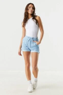 Basic Fleece Rolled Short -Deals Drape & Denim Store 053665665808 45 2 1