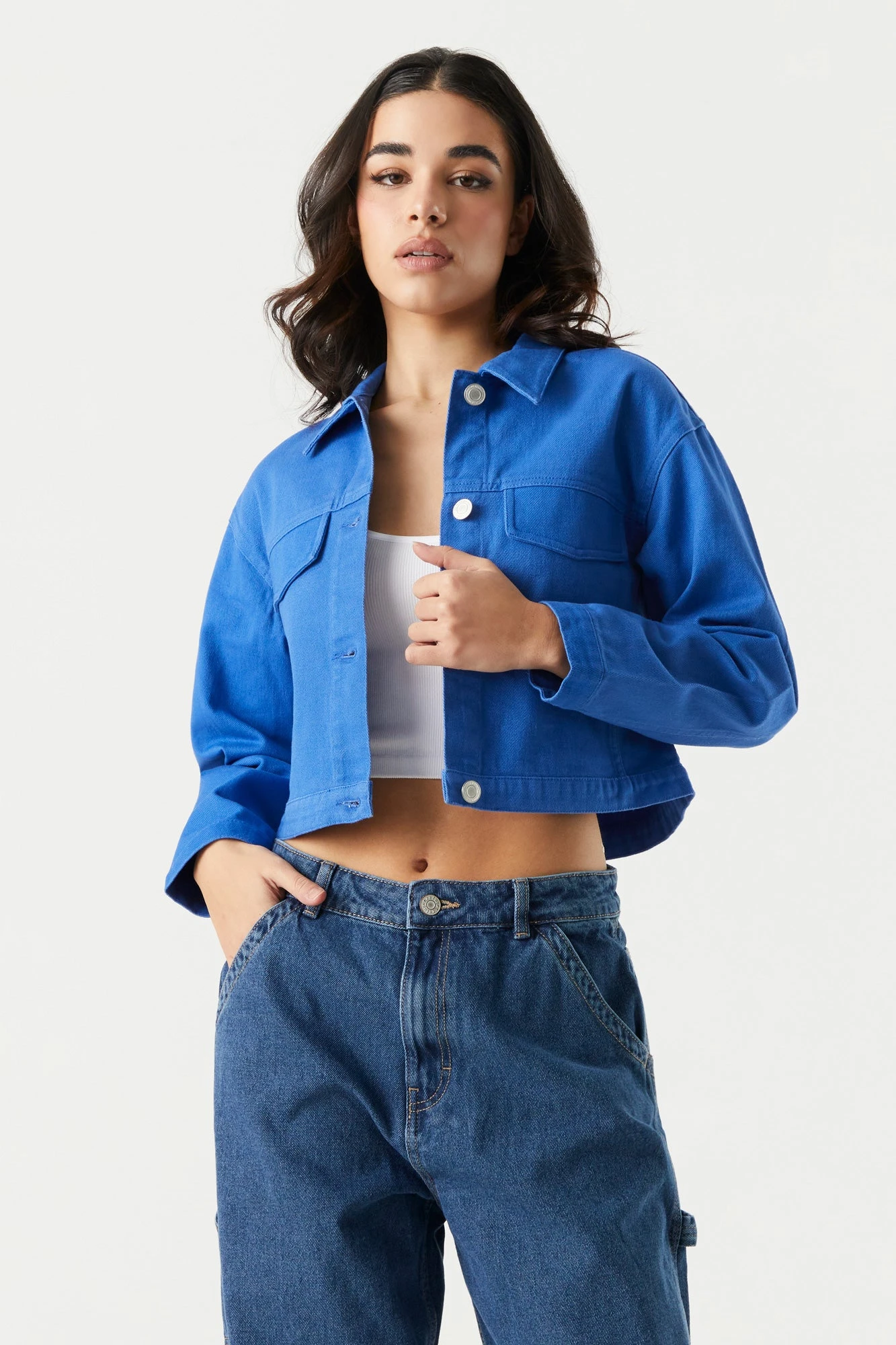 Cropped Denim Jacket 8 Cropped Denim Jacket - Image 8