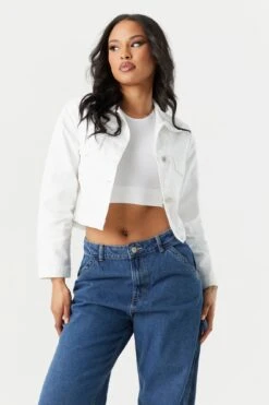 Cropped Denim Jacket 17 Cropped Denim Jacket -Deals Drape & Denim Store 056165537313 35 0