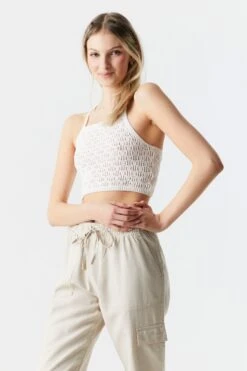 Crochet Criss-Cross Back Top -Deals Drape & Denim Store 058503324076 35