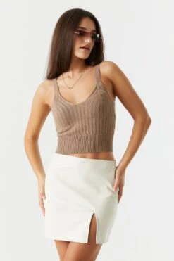 V-Neck Skimmer Knit Tank -Deals Drape & Denim Store 058545422073 89 0