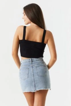 Ribbed Knit Square Neck Crop Tank 16 Ribbed Knit Square Neck Crop Tank -Deals Drape & Denim Store 058565634061 01 1