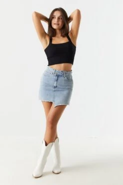 Ribbed Knit Square Neck Crop Tank 17 Ribbed Knit Square Neck Crop Tank -Deals Drape & Denim Store 058565634061 01 2