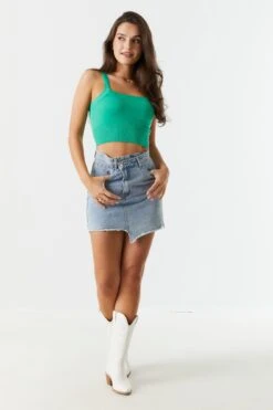 Ribbed Knit Square Neck Crop Tank 14 Ribbed Knit Square Neck Crop Tank -Deals Drape & Denim Store 058565634061 30 2