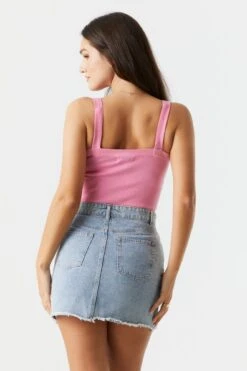 Ribbed Knit Square Neck Crop Tank 22 Ribbed Knit Square Neck Crop Tank -Deals Drape & Denim Store 058565634061 66 1