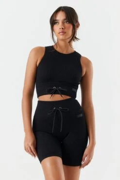 Refuge Seamless Ribbed High Neck Bra