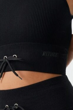 Refuge Seamless Ribbed High Neck Bra -Deals Drape & Denim Store 058603566184 01 3