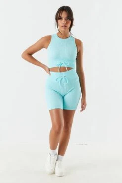 Refuge Seamless Ribbed High Neck Bra -Deals Drape & Denim Store 058603566184 40 2