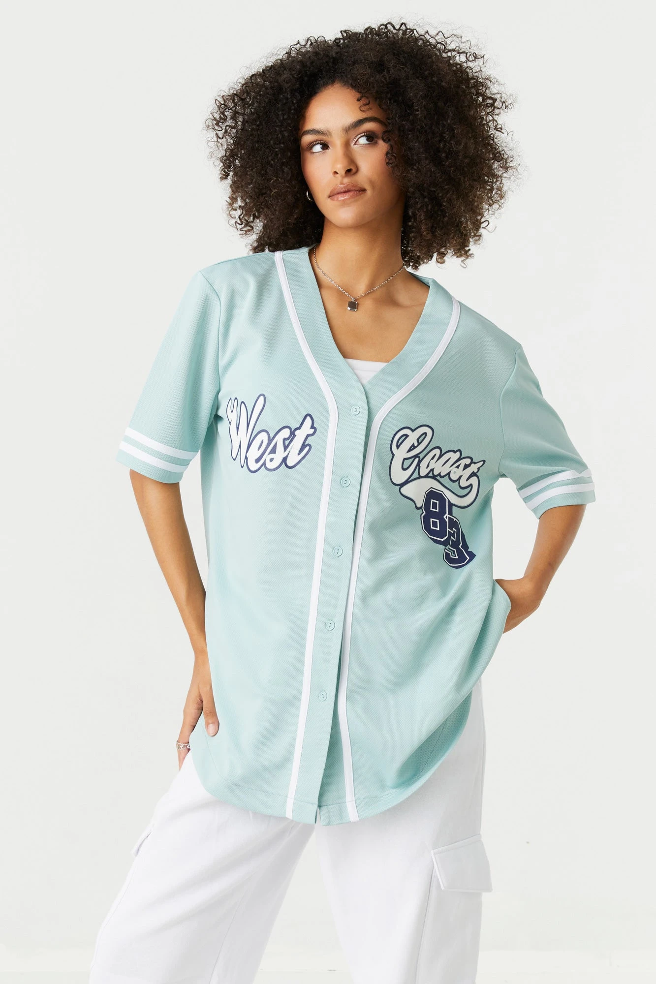99 Graphic Button-Up Baseball Jersey 4 99 Graphic Button-Up Baseball Jersey - Image 4