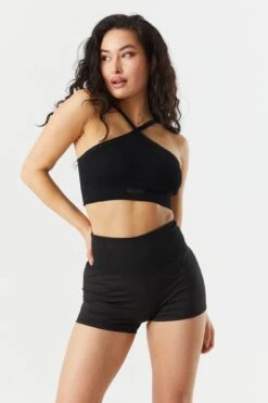 Ribbed Active Shortie -Deals Drape & Denim Store 058703036332 01 3