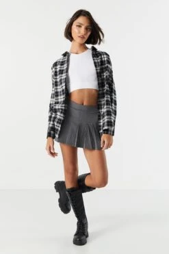 Classic Plaid Button-Up Top -Deals Drape & Denim Store 070201171335 01 2