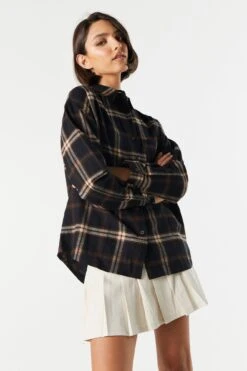 Classic Plaid Button-Up Top -Deals Drape & Denim Store 070201171335 20