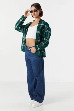 Classic Plaid Button-Up Top -Deals Drape & Denim Store 070201171335 30 2