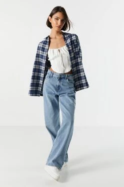 Classic Plaid Button-Up Top -Deals Drape & Denim Store 070201171335 40 2
