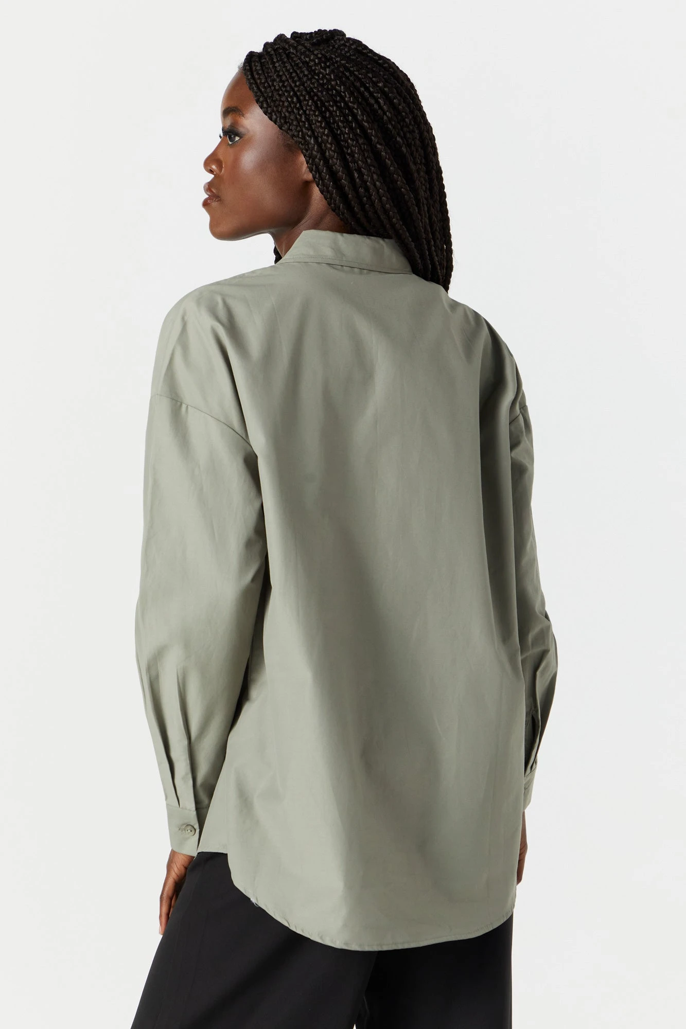 Oversized Poplin Button-Up Top 11 Oversized Poplin Button-Up Top - Image 11
