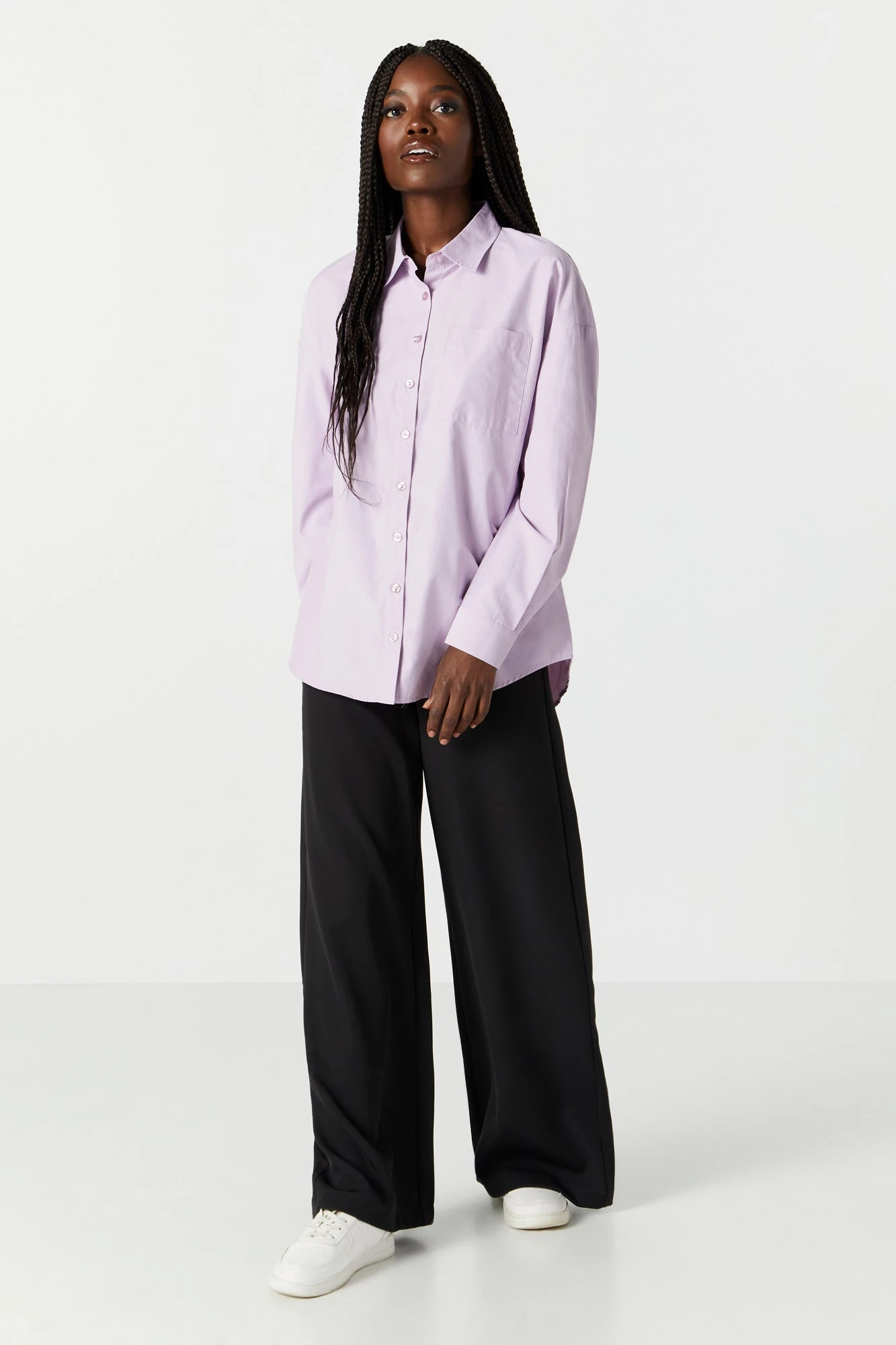 Oversized Poplin Button-Up Top 9 Oversized Poplin Button-Up Top - Image 9