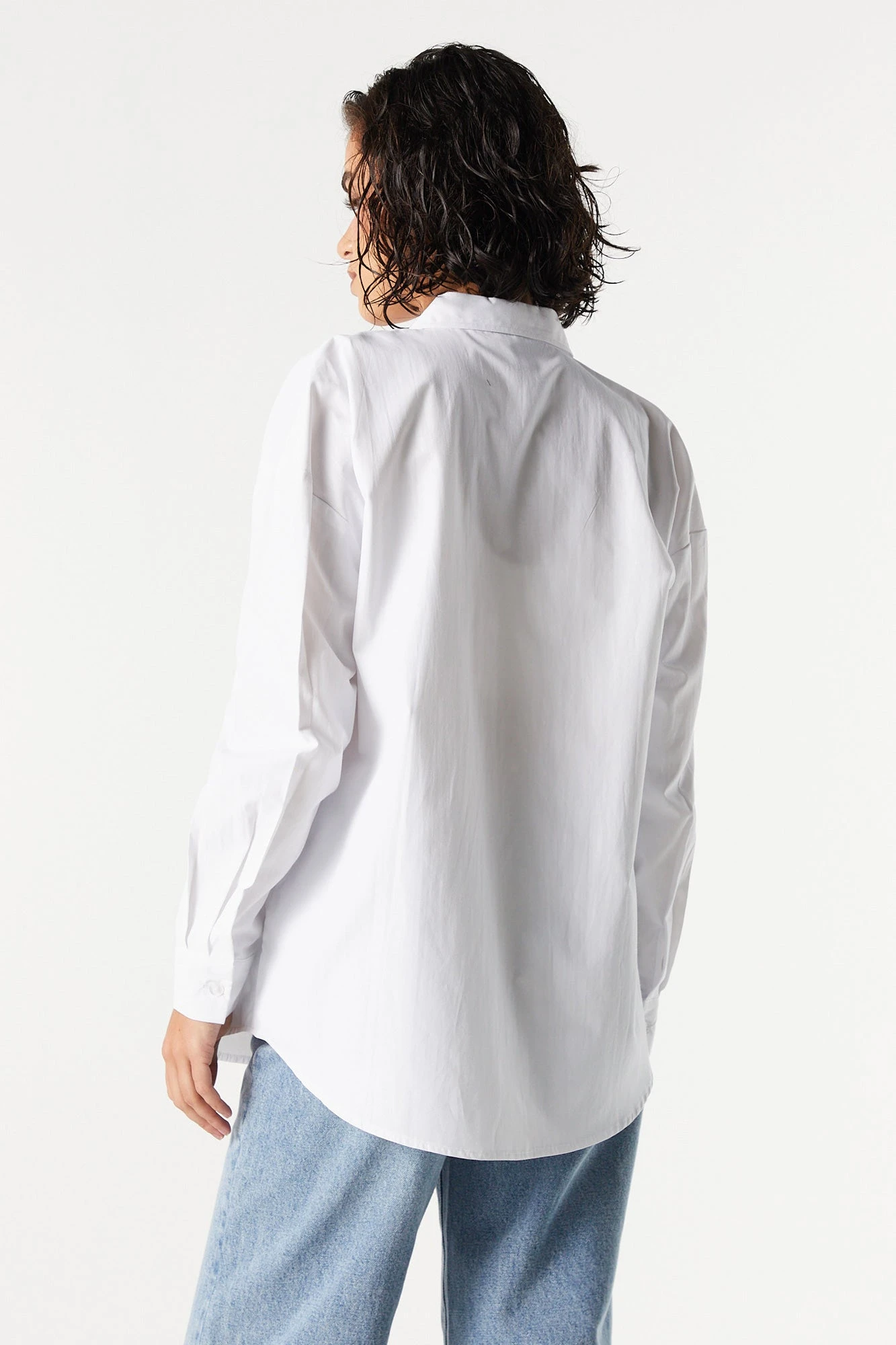 Oversized Poplin Button-Up Top 5 Oversized Poplin Button-Up Top - Image 5