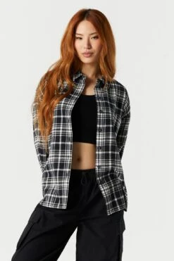 Black And White Plaid Flannel