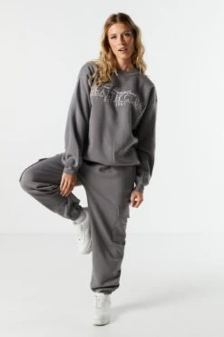 Hamptons ClubEmbroidered Crewneck Sweatshirt 5 Hamptons ClubEmbroidered Crewneck Sweatshirt -Deals Drape & Denim Store 070603539213 05 2