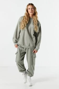 Wellness Club Embroidered Crewneck Sweatshirt 5 Wellness Club Embroidered Crewneck Sweatshirt -Deals Drape & Denim Store 070603539213 31 2