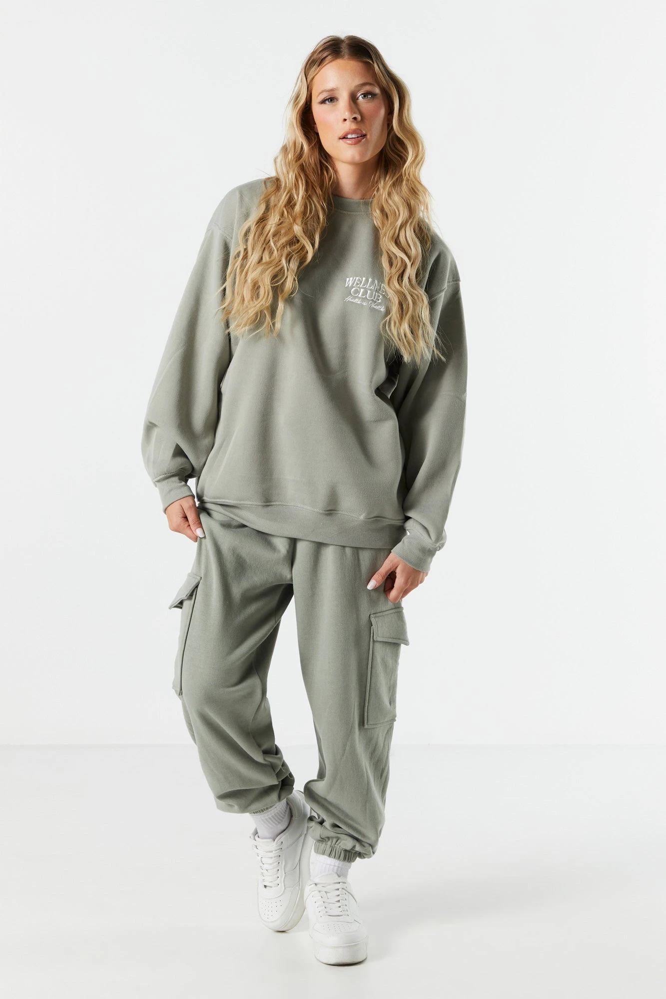 Wellness Club Embroidered Crewneck Sweatshirt 3 Wellness Club Embroidered Crewneck Sweatshirt - Image 3