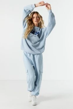 Miami Embroidered Crewneck Sweatshirt 5 Miami Embroidered Crewneck Sweatshirt -Deals Drape & Denim Store 070603539213 45 2