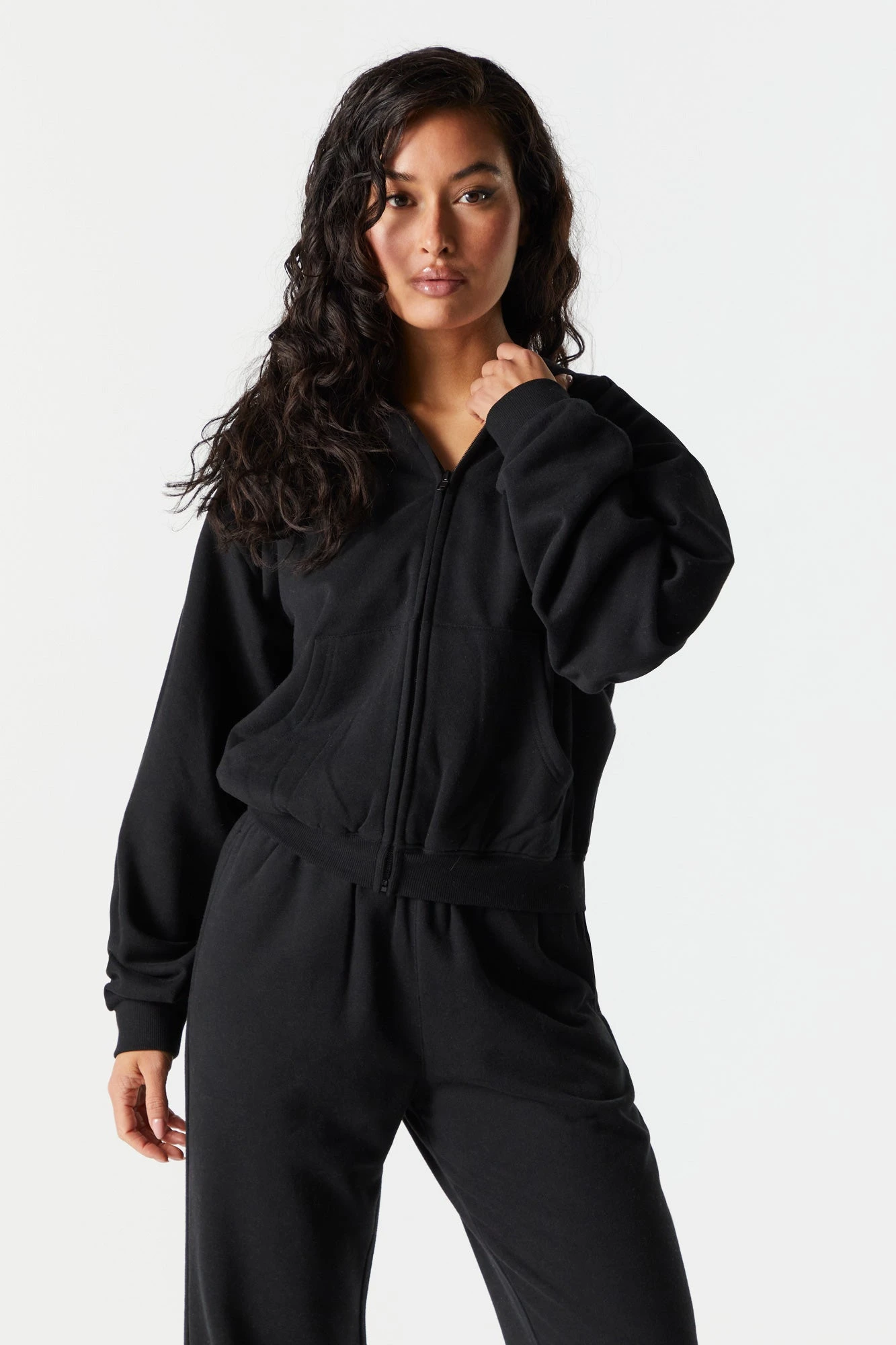 Fleece Zip Up Varsity Hoodie 4 Fleece Zip Up Varsity Hoodie - Image 4