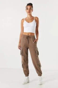 Drawstring Multi Pocket Cargo Jogger