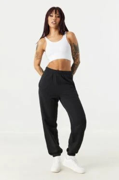 High Rise Fleece Boyfriend Jogger