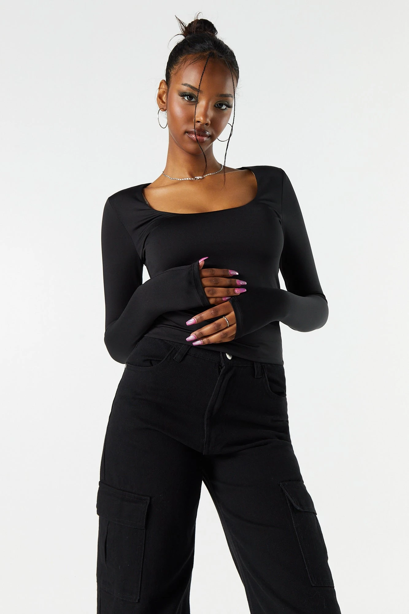 Contour Scoop Neck Long Sleeve Top 4 Contour Scoop Neck Long Sleeve Top - Image 4