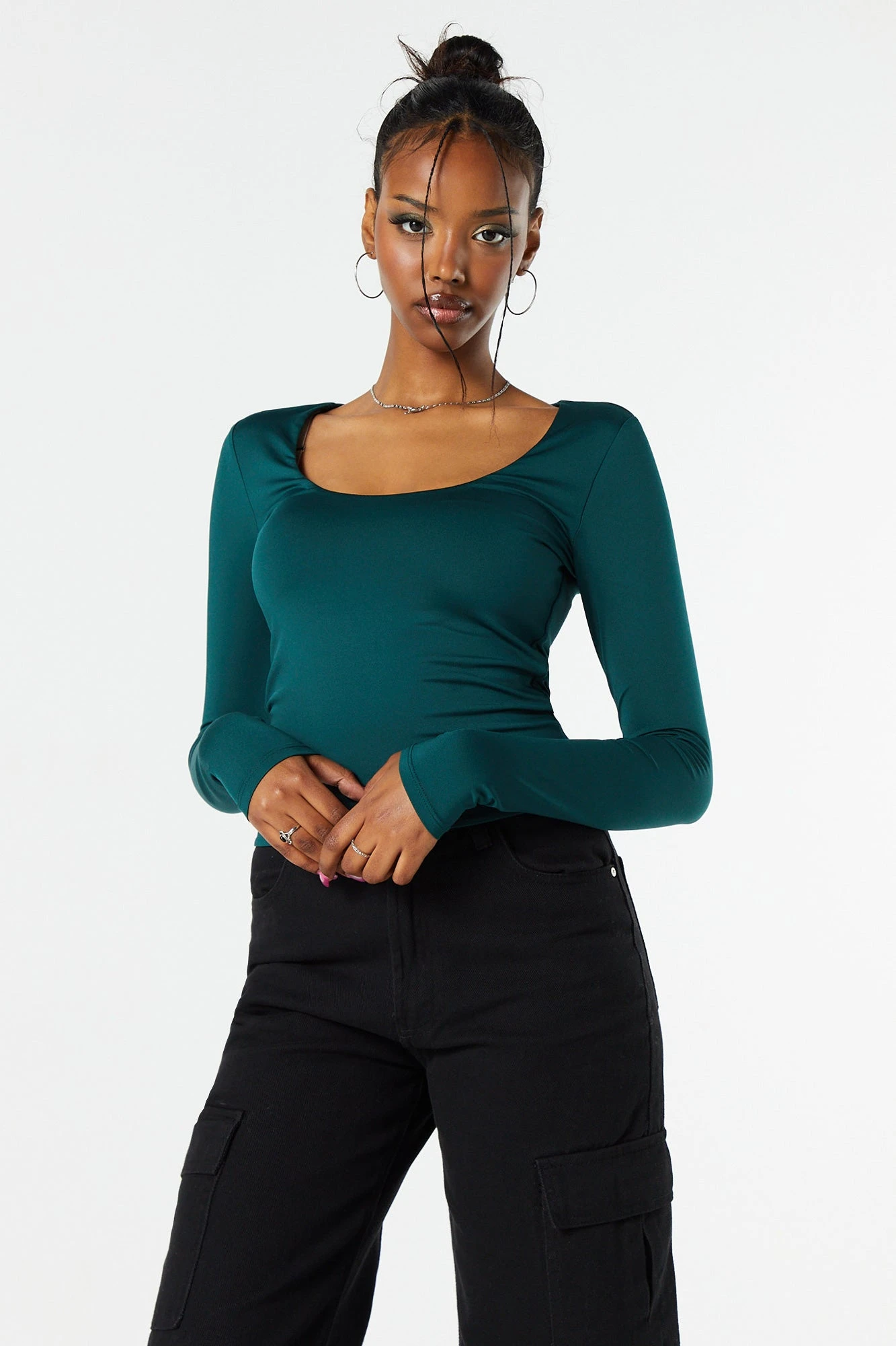 Contour Scoop Neck Long Sleeve Top 1 Contour Scoop Neck Long Sleeve Top