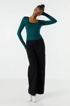 Contour Scoop Neck Long Sleeve Top 22 Contour Scoop Neck Long Sleeve Top -Deals Drape & Denim Store 071003039223 33 2