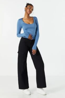 Contour Scoop Neck Long Sleeve Top 31 Contour Scoop Neck Long Sleeve Top -Deals Drape & Denim Store 071003039223 39 2