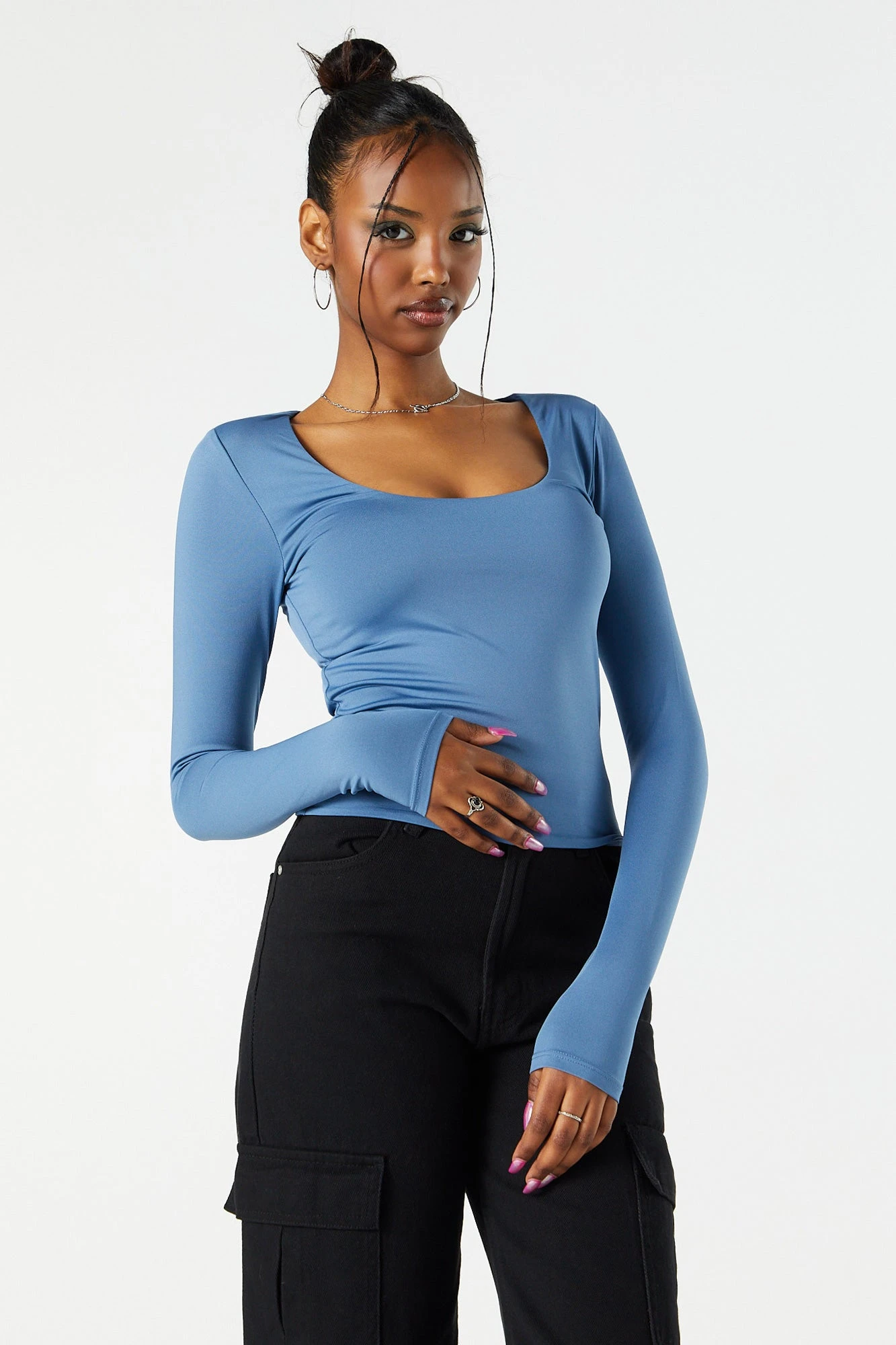 Contour Scoop Neck Long Sleeve Top 10 Contour Scoop Neck Long Sleeve Top - Image 10