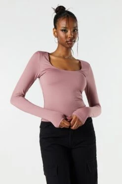 Contour Scoop Neck Long Sleeve Top 32 Contour Scoop Neck Long Sleeve Top -Deals Drape & Denim Store 071003039223 65