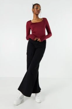 Contour Scoop Neck Long Sleeve Top 37 Contour Scoop Neck Long Sleeve Top -Deals Drape & Denim Store 071003039223 84 2