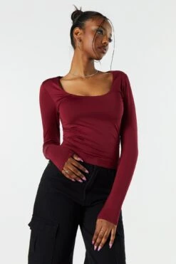 Contour Scoop Neck Long Sleeve Top 35 Contour Scoop Neck Long Sleeve Top -Deals Drape & Denim Store 071003039223 84